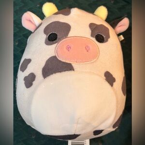 Squishmallows Pink and Brown Cow Plush